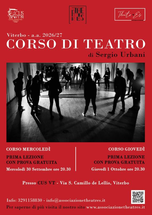 Corso di Teatro A.A. 2026/2027 a Viterbo